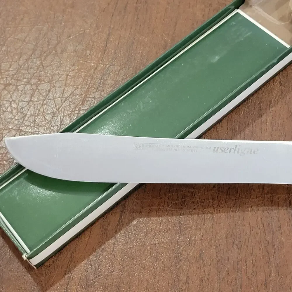 Vintage Rare Suncraft molybdenum vanadium stainless steel butcher knife. Japan